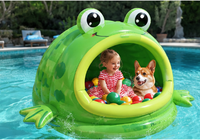 Piscine gonflable pour bébé avec ombrage, piscine gonflable pour enfants avec auvent pour la baignade en intérieur et en extérieur, flotteurs pour tout-petits de 3 à 48 mois