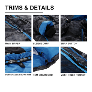 Chaqueta de Esquí Azul Camuflaje para Hombre ALPINE PRO, Impermeable 10,000mm, Costuras Selladas a Prueba de Viento, Faldón Antinieve Desmontable, para Invierno y <span class=keywords><strong>Nieve</strong></span> - Product Image 3