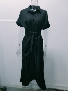 2022 Faldas Robe Chemise Women Long Shirt Dress allentato Wrap Party Office Lady camicie lunghe Plus Size abito <span class=keywords><strong>elegante</strong></span> - Product Image 4