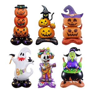 2025 mới lớn đứng Halloween lá bóng bay bí ngô bia mộ cây trang trí bên trang phục đạo cụ cho Halloween - Product Image 3
