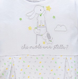 100% coton imprimé et brodé mignon unisexe Jersey bébé barboteuses marque de gros italienne pour l'exportation en vrac - Product Image 5