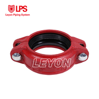 Système de protection incendie FM UL, raccords de tuyauterie pour la lutte contre l'incendie, raccords de tuyauterie rainurés, raccords de tuyauterie en fonte ductile, raccord rigide
