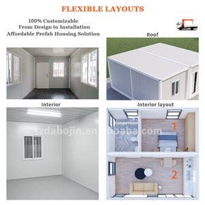 Maison préfabriquée moderne en conteneur pour <span class=keywords><strong>Airbnb</strong></span>, hôpital, villa et bureau, avec panneaux en acier respirant et panneaux sandwich, prête à être expédiée - Product Image 3