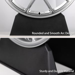 Exhibidores de Neumáticos para Automóviles, Soporte para Ruedas, Base de Plástico para Llantas, Juego de 2 en Color Negro para Exhibición en Garajes - Product Image 4