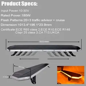 Led Strobe Light Aluminum Cover LED Warning Light Bar Slim Emergency Light Bar For Ambulance Patrol Strobe Lights