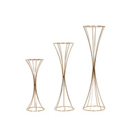 Centres de table floraux géométriques en métal doré HJ-13 pour mariages, anniversaires et fêtes – Décoration de table événementielle