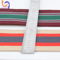 Sangle en tissu rayé réfléchissant haute élasticité de qualité supérieure, écologique et colorée, pour sacs, ceintures, bagages et vêtements