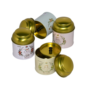 Factory Custom Printed Food Grade <strong>Tin</strong> Cans With Lid Empty Airtight Round Small <strong>Tea</strong> <strong>Caddy</strong> <strong>Tin</strong> 25g 50g Double Lid <strong>Tea</strong> <strong>Tin</strong> - Product Image 3