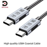 Câble coaxial USB4 DFX 1M 240W 40 Gbit/s Type C vers C compatible TB4 avec E-Marker pour Mac Studio, station d'accueil EGPU, boîtier RAID