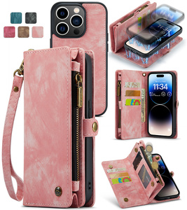 <span class=keywords><strong>Caseme</strong></span> 008 étui portefeuille magnétique amovible à rabat pour iphone 11 pro max xs max xr 12 13 14 15 - Product Image 1