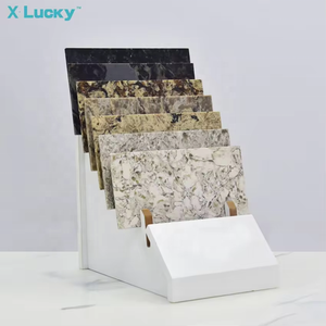 Bán Hot đá tự nhiên Countertop đứng Thẻ quà tặng Tabletop hiển thị đứng kim loại các tông gạch truy cập hiển thị giá - Product Image 2