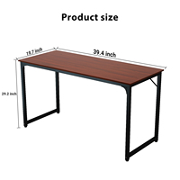 Bureau d'ordinateur en bois au design simple, portable, gain de place, multifonctionnel, écologique, table d'étude pour chambre, bureau, salle de classe