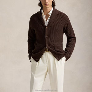 Maglioni <span class=keywords><strong>Cardigan</strong></span> casual tinta unita in maglia a manica lunga OEM e ODM girocollo abiti da uomo maglione lavorato a maglia <span class=keywords><strong>cardigan</strong></span> da uomo - Product Image 3