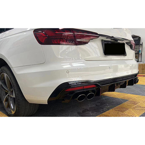 Kit de carrocería de coche estilo fibra de carbono versión s-line difusor de parachoques trasero con tubo de escape para Audi A4 S4 B9.5 estilo ABT 2020-2023 - Product Image 5