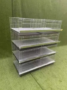 Galvanized4 계층 작은 아기 닭 오리 케이지 내구성 와이어 케이지 100-300 새 용량 병아리 Brooder 케이지 판매 짐바브웨