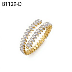 Amy Amy Fashion <b>Bangle</b> Zirconia Marquise Cut Rhodium Plated Women's Party Jewelry Geometric Trendy <b>Bracelet</b> B1129 - Product Image 2