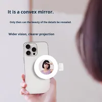Nouvelle Lampe LED Portable Rechargeable Universelle pour Selfie, Mini Lumière d'Appoint de Poche, Trois Couleurs, Miroir Large en Plastique