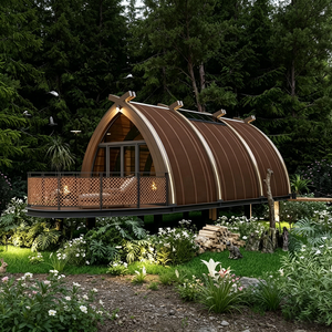 Casa Cápsula Espacial Prefabricada de Lujo 2026, Diseño en Arco, Casa Móvil Pequeña, Cabaña Modular de Acero para <span class=keywords><strong>Hotel</strong></span> o Resort en el Bosque - Product Image 2