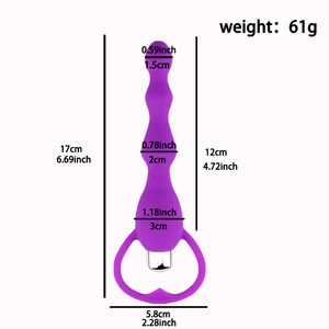 Jiuxi New <b>Vibrating</b> Anal Plug Black Gay Anal Dilator <b>Couple</b> Sex Toy Anal Bead Anal Plug - Product Image 3