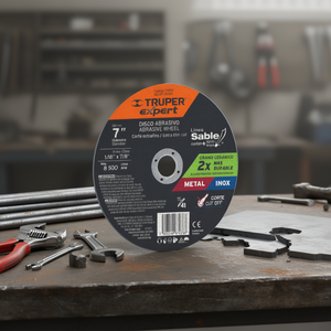 Disco de Corte Truper DICOF-7015 Tipo 41 de 7" y 1.5 mm Línea Saber para Metal Fino y Piedra, Disco Abrasivo Duradero con Soporte OEM - Product Image 2