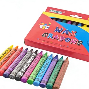 สีเทียนเนื้อเนียนคุณภาพสูง 12 สี ปลอดสารพิษ พกพาสะดวก สำหรับนักเรียน ราคาโรงงาน โปรโมชั่นพิเศษ - Product Image 4