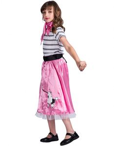 Design creativo barboncino rosa gonna Cosplay di <span class=keywords><strong>Halloween</strong></span> con sciarpa include abiti e tute per abbigliamento da festa per bambini - Product Image 4