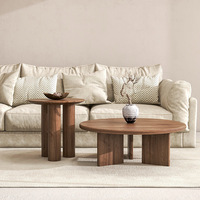 Table d'appoint de style nordique DISHI, table basse ronde en bois massif de frêne, meubles pour salon, usage hôtelier, en pin