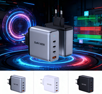 Chargeur mural multi-téléphones 140W, adaptateur de chargeur USB Type C 100W pour Macbook, iPad, iPhone, Dell, chargeur mobile Type C, charge rapide au Royaume-Uni