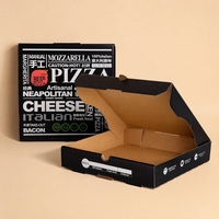 Boîte à pizza carrée en carton ondulé 10 12 14 pouces, boîte à pizza avec logo personnalisé, boîte en papier kraft, emballage alimentaire, emballage pour pizza de restaurant