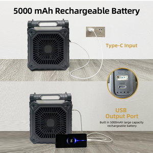 <span class=keywords><strong>Ventilador</strong></span> de Uso Doméstico con Panel Solar y Batería de Litio Recargable - Product Image 4