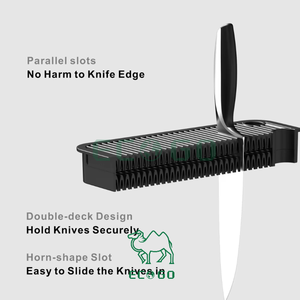 Bamboo Universal <b>Knife</b> Block Wooden <b>Knife</b> <b>Holder</b> Free Standing Storage Stand Safely Stores <b>Knives</b> Large Capacity - Product Image 4