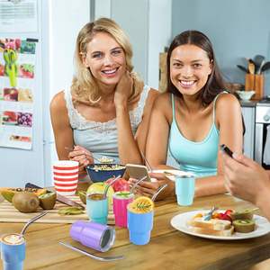 Mini-gobelet isotherme de 3 oz avec paille et couvercle en acier inoxydable, vierge pour sublimation, pour mariages, fêtes et anniversaires - Product Image 6