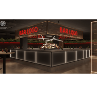 Tables et chaises de bar lounge design 3D comptoir de bar et usine de meubles d'intérieur personnalisés