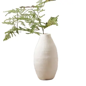 Decoración creativa flor seca Estilo nórdico moderno interior decorativo jarrón de cerámica conjunto de regalo único jarrones de cerámica para el arte del hogar D
