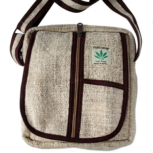 Bolso Bandolera Asterisk Susan Unisex Pequeño con Forro de Algodón, Dos Correas, Patrón de Caja Natural, Cáñamo, Bolsillo con Cremallera Individual, Moda - Product Image 1