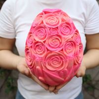 Meilleure vente transfrontalière imprimée en 3D, thème animal, œuf de dragon rose, dégradé multicolore rose, ensemble de jouets de maternité, vente ambulante
