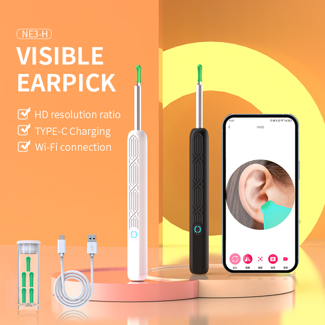 New Wireless Visual Ear Scoop Intelligent High-definition Endoscope Ear Pick Professional Tool Ear Scoop Cleaner