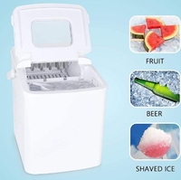 Machine à glaçons portable pour comptoir, 9 balles de glaçons prêtes en 6 à 9 minutes, pavé tactile électrique en plastique de production 12kg/24h
