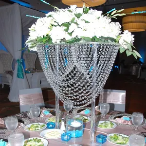Fiore di cristallo Stand in acrilico chiaro fiore Stand, pavimento trasparente vaso centrotavola per matrimonio sfondo espositore per eventi