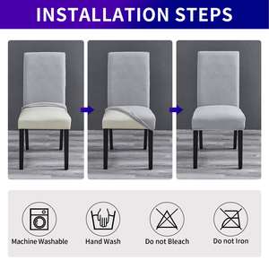 Căng Jacquard Nhà Bếp <span class=keywords><strong>Parsons</strong></span> Ghế Bao Gồm Có Thể Giặt Spandex Ăn Ghế Slipcovers Ghế Bảo Vệ Cho Khách Sạn, Bữa Tiệc, Lễ - Product Image 4