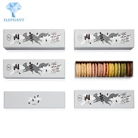 Petite boîte à biscuits en papier blanc 6x6x3 pouces, Design personnalisé pour célébration de vacances