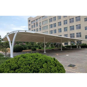 Galvanized UV Resistant Parking Shed, Cantilever Car Shade, PVDF Tensioned Structure Car Parking Shed - Product Image 5