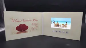 कस्टम विवाह वीडियो ग्रीटिंग कार्ड 5/7 इंच वीडियो बुक प्रिंट प्रचार विज्ञापन वीडियो ब्रोशर