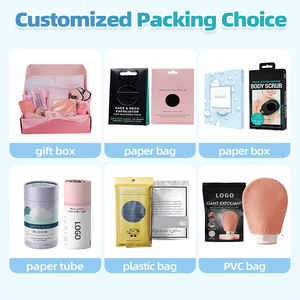 Huidverzorging Douche Spa Op maat gemaakte logo 100% viscose badhandschoen lichaamspeelinghandschoen - Product Image 5