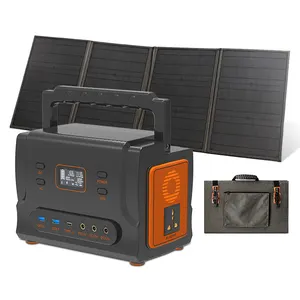 Camping Outdoor 110 V 220 V mobiler Solargenerator Lithium batterie 500w Hersteller von tragbaren Kraftwerken
