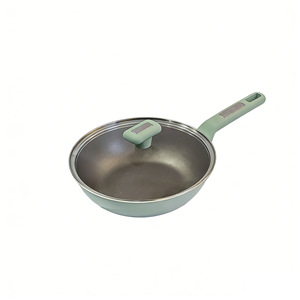 Shanzu Titanium Flame <b>Ring</b> Non-stick Frying Pan Light Green <b>Ceramic</b> 30cm Induction Compatible Household Use - Product Image 3