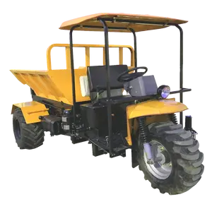 Cargador pesado hidráulico de tres ruedas de alta velocidad 1ton diesel volquete tricilo camión plantación de palma