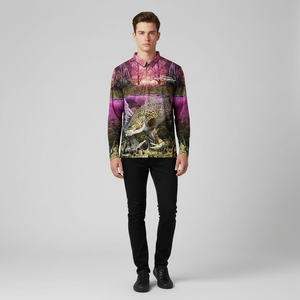 เสื้อยืดตกปลา UPF 50+ |   แห้งเร็วและระบายอากาศได้ดี ป้องกันแสงแดด |   เสื้อกีฬาแขนยาวแบบปรับแต่งได้สำหรับทุกเพศ - Product Image 2