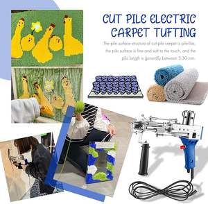 All'ingrosso portatile 2 in1 mano tufting pistola macchina per il tappeto da DIY elettrica Tufting pistola tappeto macchina per tessere altre macchine tessili - Product Image 6