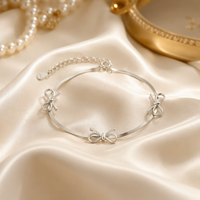 En stock – Bracelets en argent sterling 925 avec breloque nœud papillon, chaîne serpent, minimalistes, chevrons, sans nickel, empilables, bijoux de main, cadeaux